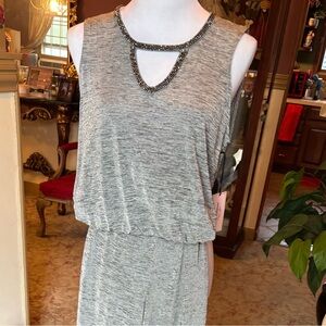 Gray Sleeveless Jumpsuit